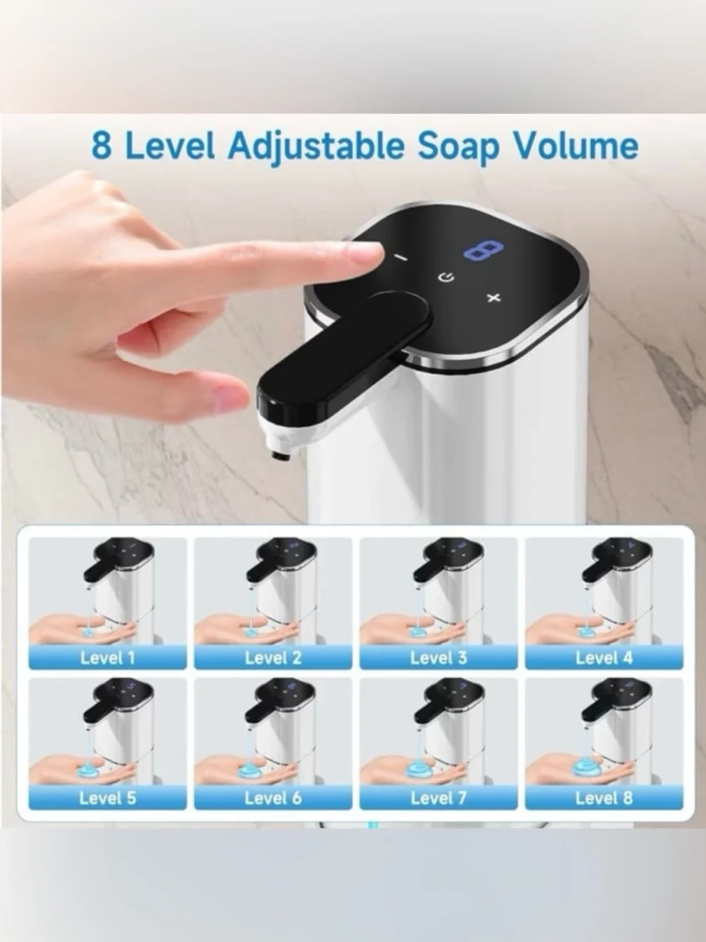 Upgraded Larger Capacity Automatic Dish Soap Dispenser Touchless